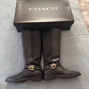 Coach Black Leather Boots